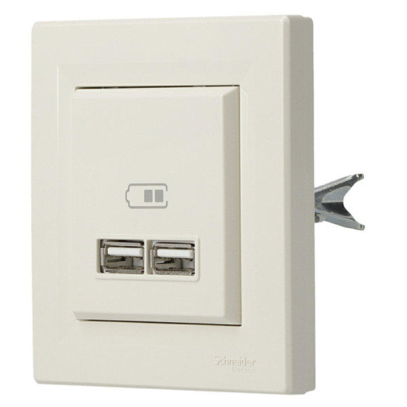 USB розетка Schneider Electric Asfora EPH2700223 (кремовая)