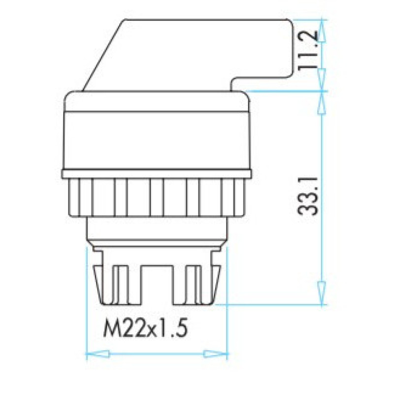 Перемикач EMAS B100SL21K 0-1 без фіксації (1НВ) червоний