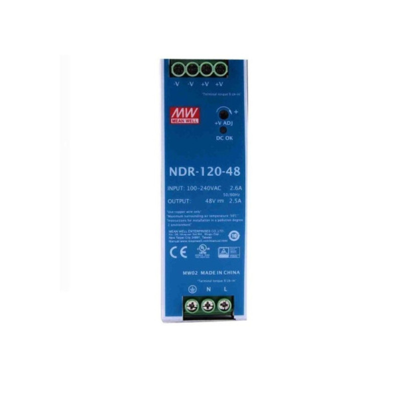 Блок живлення Mean Well на DIN-рейку 120W DC48V (NDR-120-48)