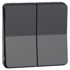 Двоклавішний кнопковий вимикач Schneider Electric MUR35326 IP55 (чорний)