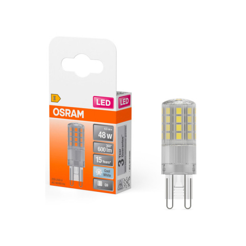 Светодиодная лампочка Osram 4058075432482 LED PIN48 G9 1x4.5W 4000K 600Lm IP20