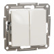 Переключатель двухклавишный Schneider Electric Asfora без рамки кремовый (EPH0670123)