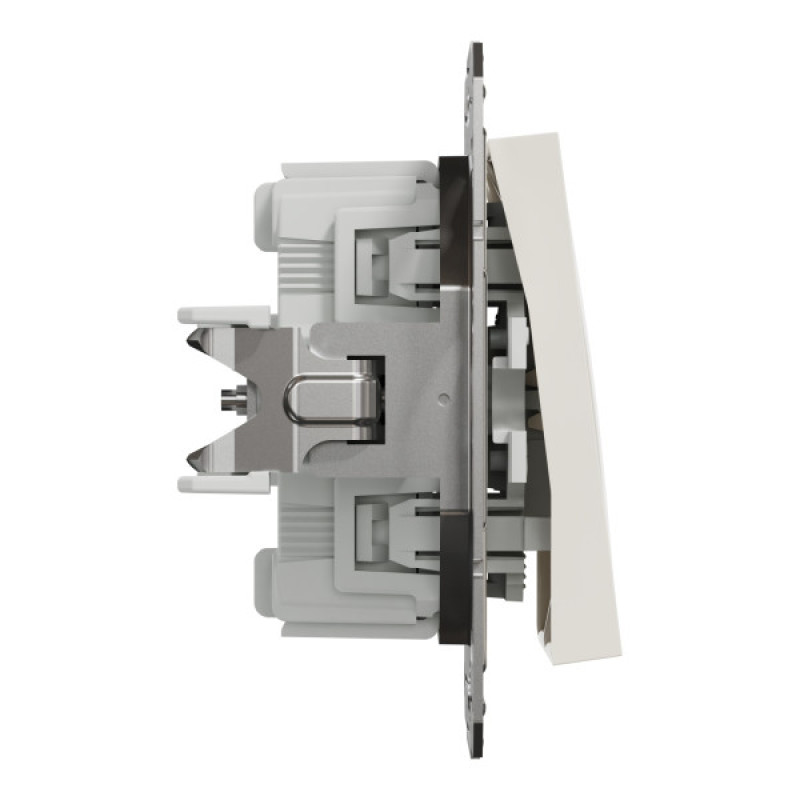 Переключатель двухклавишный Schneider Electric Asfora без рамки кремовый (EPH0670123)