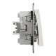 Переключатель двухклавишный Schneider Electric Asfora без рамки кремовый (EPH0670123)