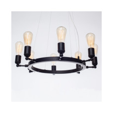 Люстра Pikart 4729-7 Circle E27 8x60W IP20 черная