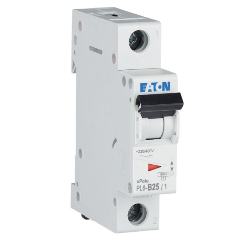 Автоматичний вимикач Eaton PL6-B25/1 6кА 25A