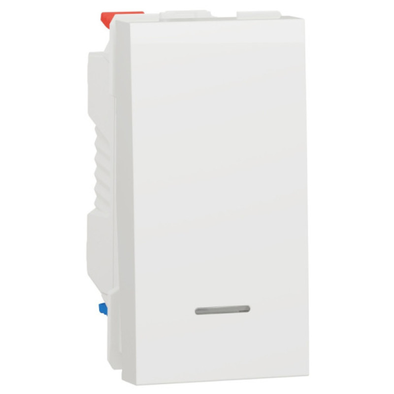 Одноклавишный переключатель Schneider Electric NU310318S с нейтралью 10А 1М (белый)