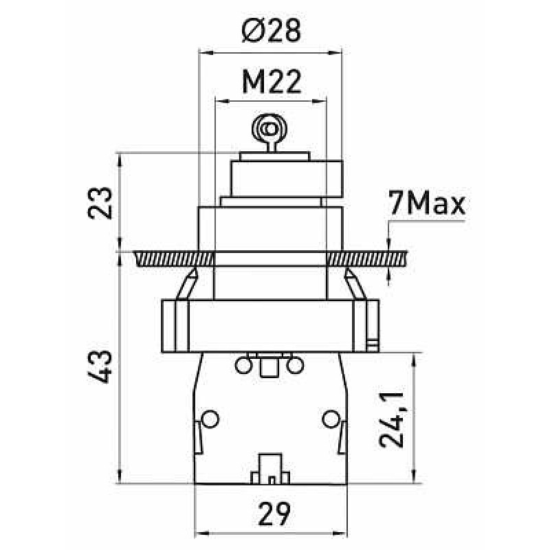 Кнопка управления E.Next e.mb.bg45.lrr 1NO+1NC 1-0 (p0810138) (ключ вынимается слева и справа)