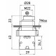 Кнопка управления E.Next e.mb.bg45.lrr 1NO+1NC 1-0 (p0810138) (ключ вынимается слева и справа)