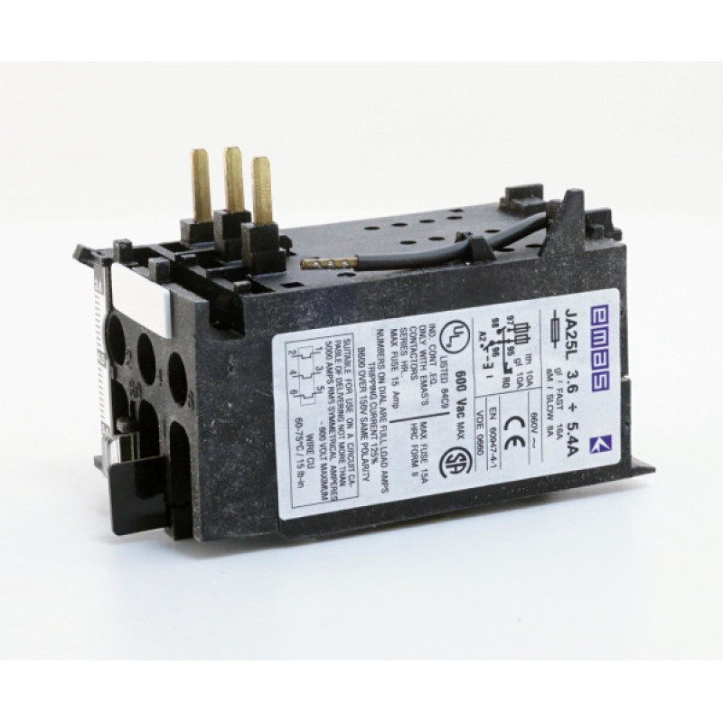 Реле термическое EMAS JA25L 3.6-5.4А