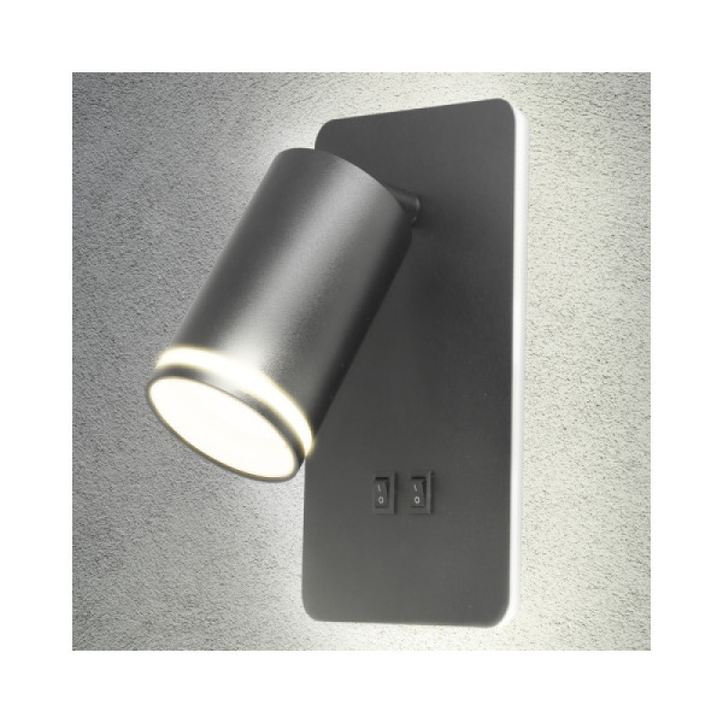 Бра, настенный светильник Goldlux 324368 Paris GU10+Led 2x10+6W IP20 BK