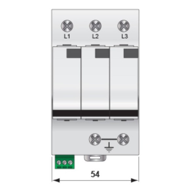 Обмежувач перенапруги ETI 002442915 ETITEC V T12 280/12.5 (3+0) RC