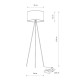 Торшер Nowodvorski 38191 Cadilac I E27 1x25W IP20 білий