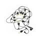 Гирлянда Goldlux 308191 Party F E27 10x6W 2200K 80Lm IP44 черная с лампочками накаливания