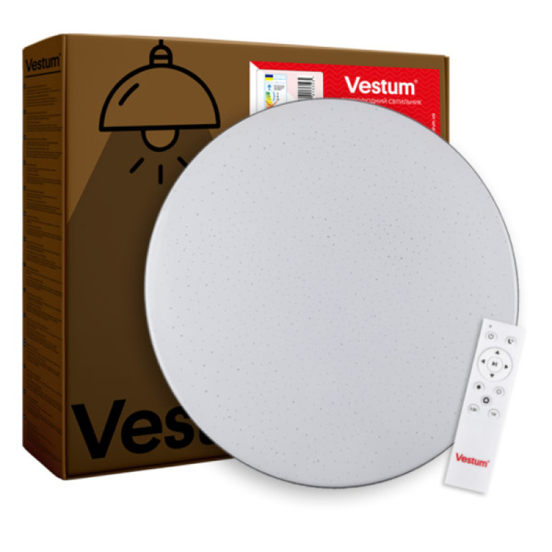 Потолочный светильник Vestum STARLIGHT звездное небо 80Вт 480x65мм 3000К-6500К