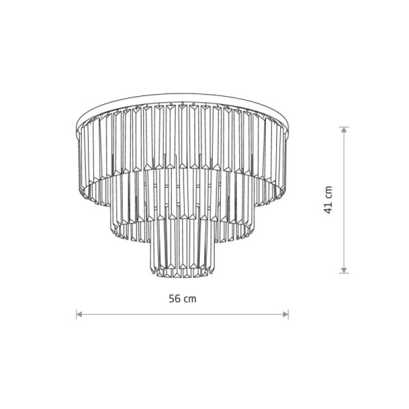 Люстра Nowodvorski 7627 Cristal M E14 9x25W IP20 черная