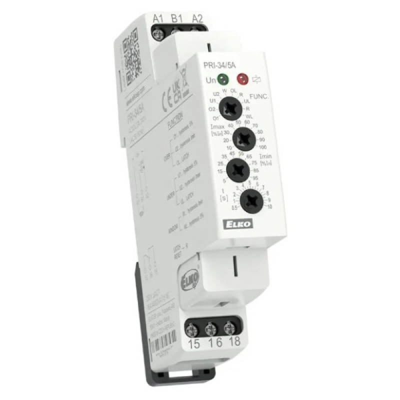 Реле контроля тока Elko-Ep PRI-34 5A AC/DC 24-240В