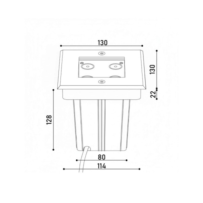 Уличный светильник Kloodi KDGL-SC130X130 4W 3K 30D LED 400Lm IP67 серебристый