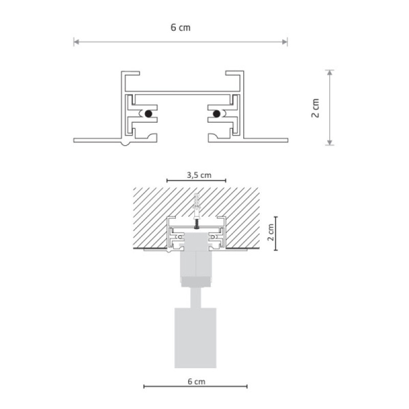 Шинопровод Nowodvorski 9014 Profile Recessed Track 2м IP20 белый