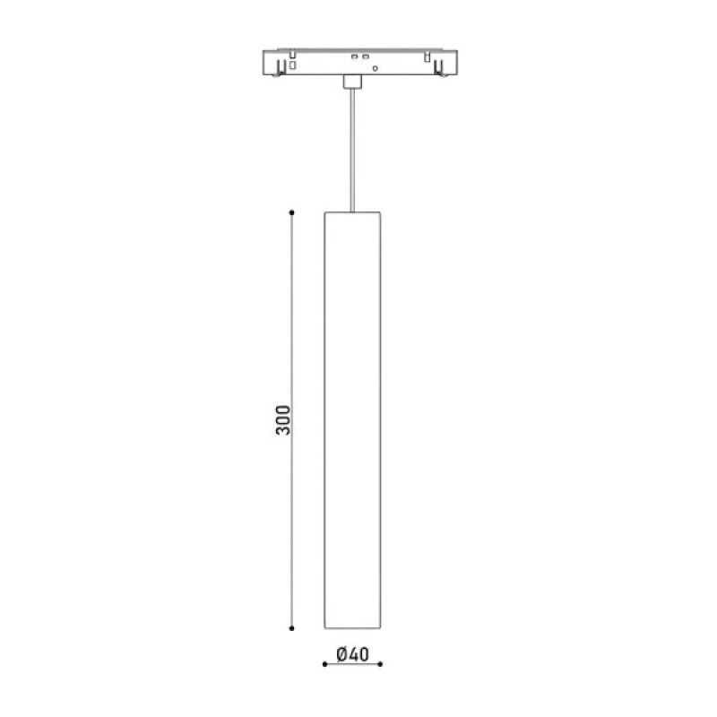 Магнитный трековый светильник Alumled ALMG-D300 10W 4000K WH LED 750Lm белый