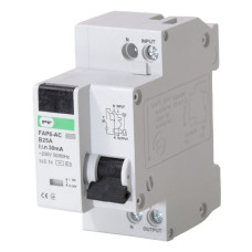 Дифавтомат Promfactor FAP6-AC B 25А/0,03A 2P (1P+N) 6кА (FAP06B25030AC)