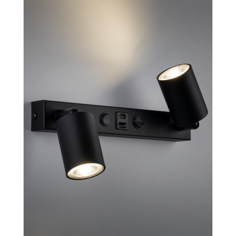 Бра, настенный светильник TK Lighting 11356 Nex GU10 2x8W IP20 черный