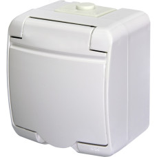 Розетка одноместная Eti Hermetics RHE-1s с з/к IP54 белая (4668015)