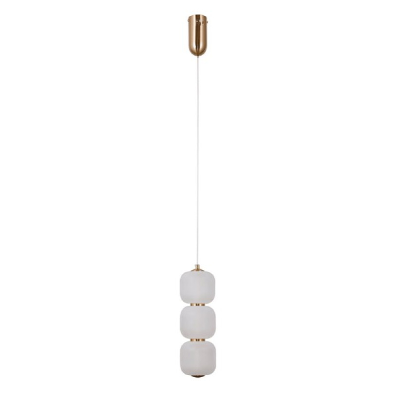 Підвісний світильник, люстра Italux PND-34362-3V-HBR-OPAL Ganti LED 3x8W 3000K 865Lm IP20 золотий