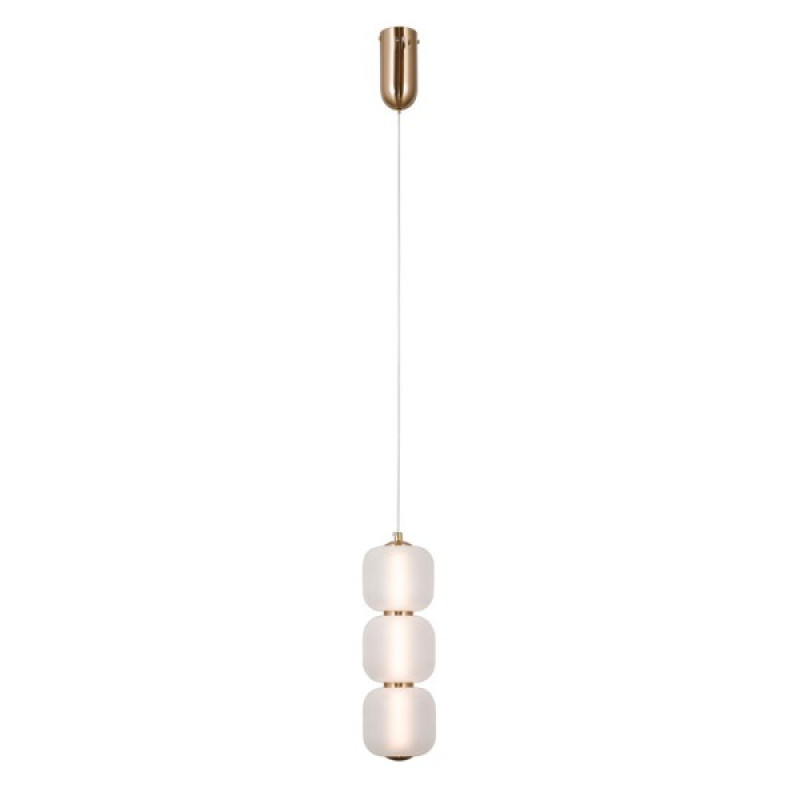 Підвісний світильник, люстра Italux PND-34362-3V-HBR-OPAL Ganti LED 3x8W 3000K 865Lm IP20 золотий