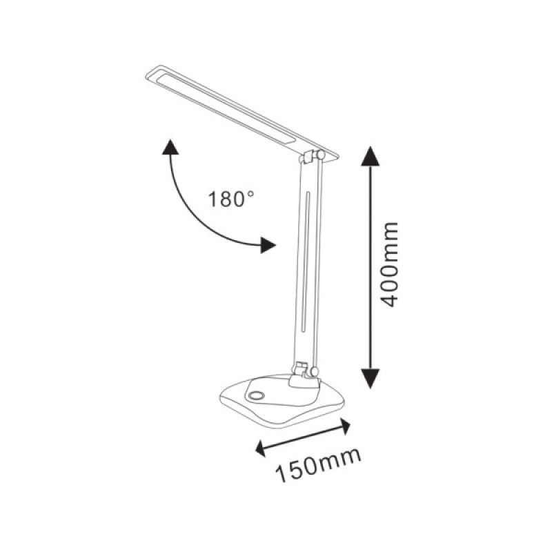 Настольная лампа Goldlux 316653 Toledo Led 1x8W IP20 Черная