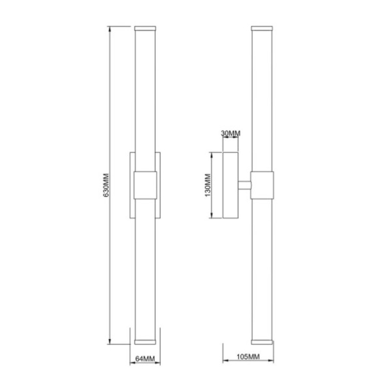 Бра, настенный светильник Zuma Line 5905316693647 Eddie LED 1x12W 3000K 1067Lm IP44 коричневый