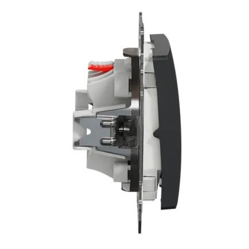 Одноклавишный переключатель Schneider Electric Sedna Design & Elements с крышкой IP44 черный SDD214106