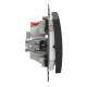 Одноклавишный переключатель Schneider Electric Sedna Design & Elements с крышкой IP44 черный SDD214106