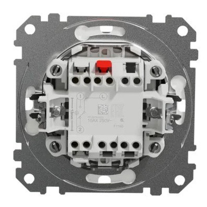 Одноклавишный переключатель Schneider Electric Sedna Design & Elements с крышкой IP44 черный SDD214106