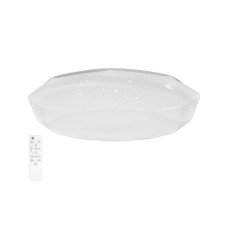 Люстра із пультом світлодіодна, стельовий світильник Goldlux 325761 Galaxy LED 1x72W 3000K/4000K/6000K 8000Lm IP44 біла