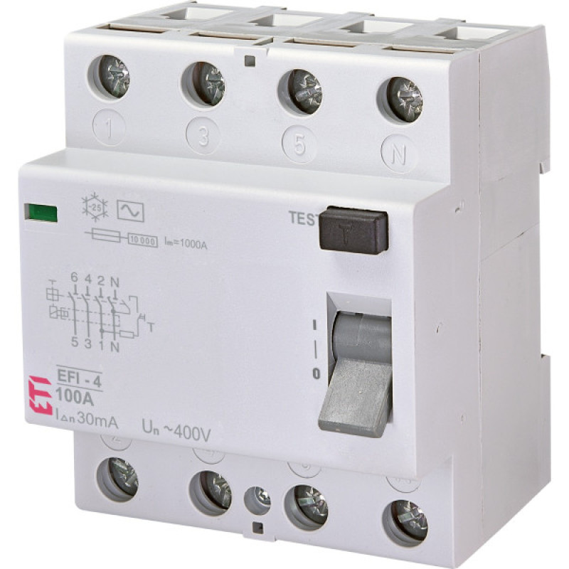 УЗО ETI 002062151 EFI-4 100/0.03 тип AC (10kA)