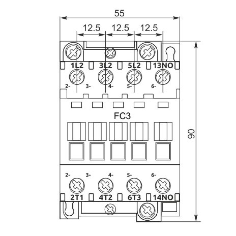 Контактор Promfactor FC-3/40А 1NO AC400В (FC30040400)
