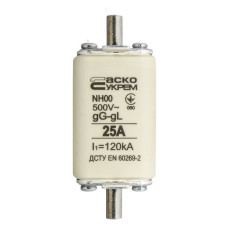 Запобіжник Аско-Укрем NH00 25A gG (A0050010009)