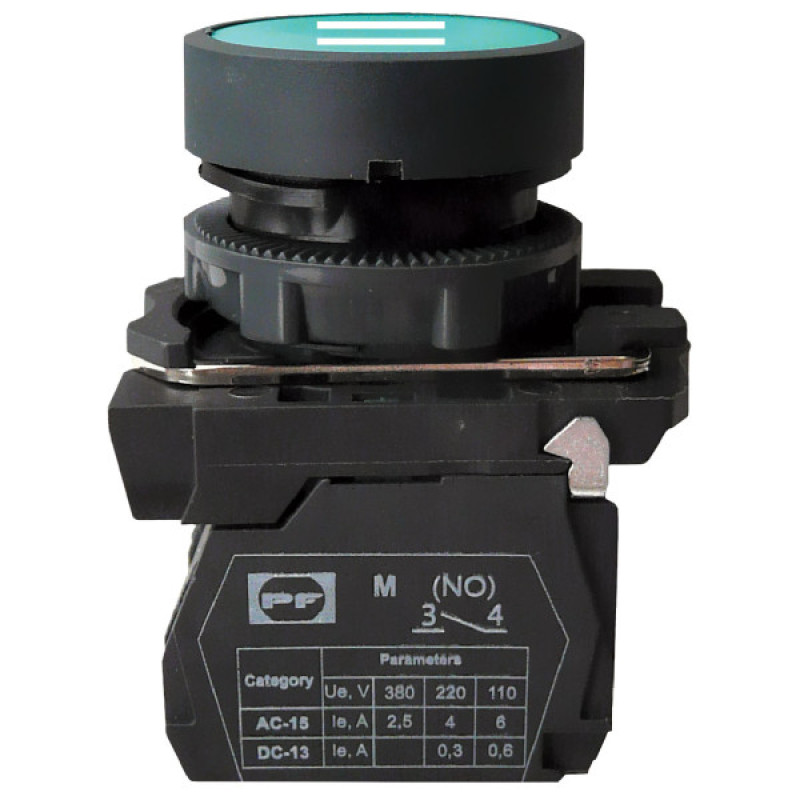 Кнопка Promfactor FP5-AA3361 1NO "II" зеленая (FP5-AA3361)