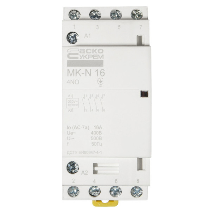 Модульний контактор Аско-Укрем MK-N 4P 16A 4NO (A0040030026)