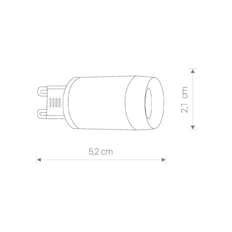 Світлодіодна лампочка Nowodvorski 9173 Lens G9 1x3W 3000K 330Lm Біла