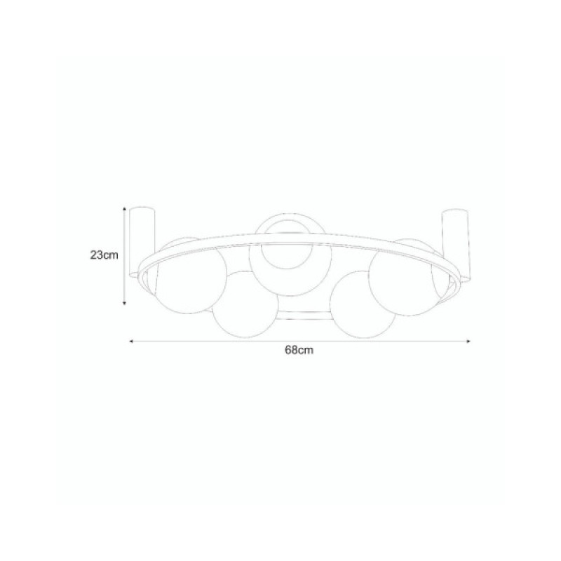 Люстра Zuma Line 5905616072081 Orbit E27 5x40W IP20 Черная