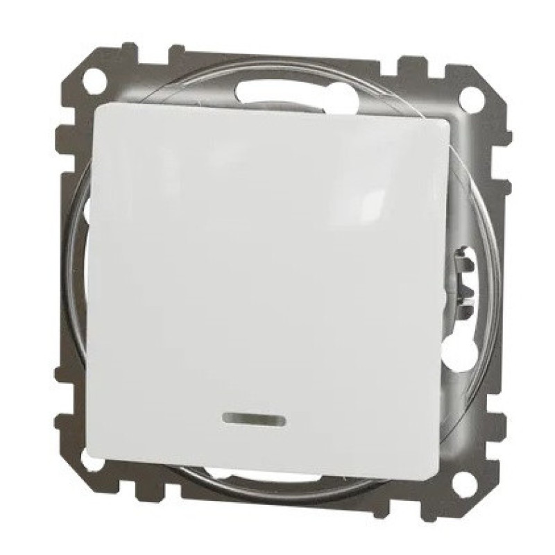 Переключатель Schneider Electric Sedna Design & Elements с подсветкой белый SDD111106L