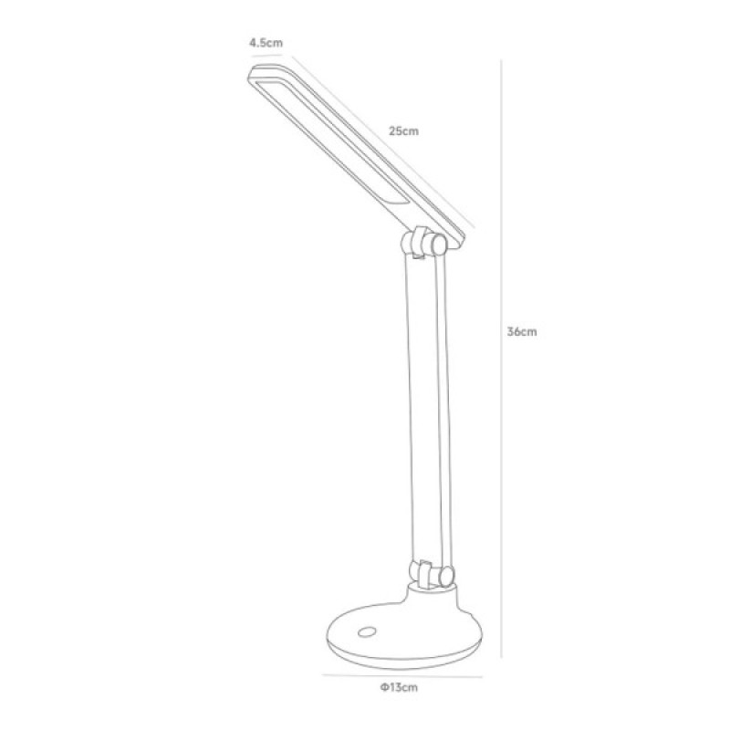 Настільна лампа Zuma Line 5905316672994 1913-BK LED 1x6W 3000K-6000K 235Lm IP20 чорна