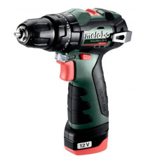 Акумуляторний ударний дриль-шуруповерт Metabo PowerMaxx SB BL 12В 2x2,0Аг 0-400/0-1500 об/хв 10/35мм (601784500)