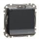 Розетка Schneider Electric Sedna Design & Elements с заземлением шторками и крышкой IP44 черная SDD214024
