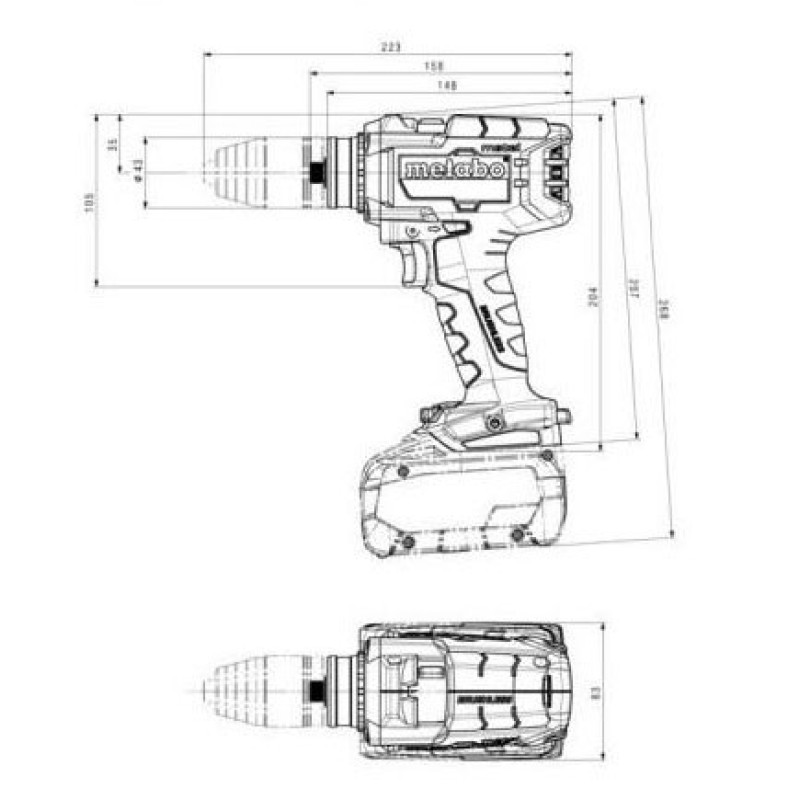 Аккумуляторная дрель-шуруповерт Metabo BS 18 LTX-3 BL I Metal (603181850)
