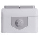 Двухклавишный выключатель E.Next e.aqua.1112.grg наружный монтаж IP44 серый (s035062)