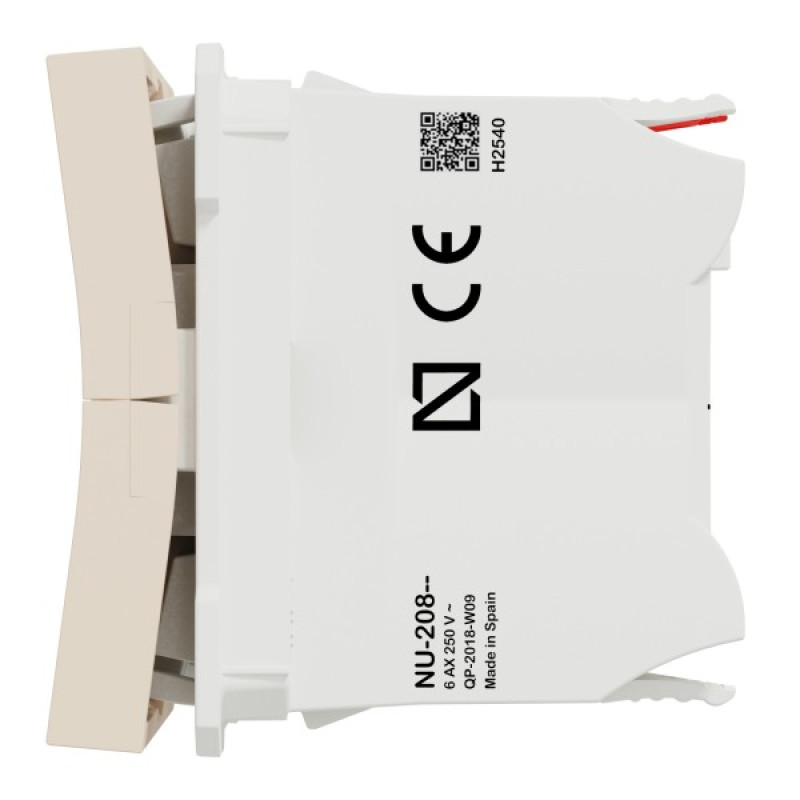 Выключатель для жалюзи Schneider Electric Unica New NU320844 2-х клавишный 6А 2м бежевая