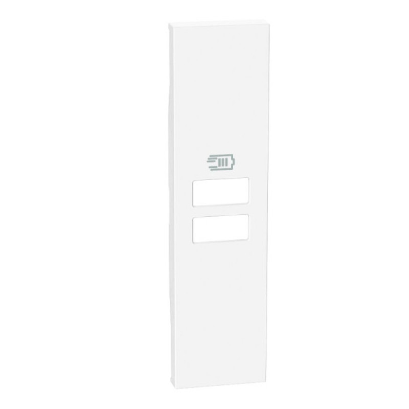 Лицевая панель двойной USB розетки Bticino Living Now KW13C на 1 модуль (белая)